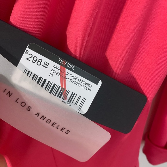 NWT Black Halo Retro Jackie O Swing Dress Fuchsia Pop 10 - Picture 11 of 11